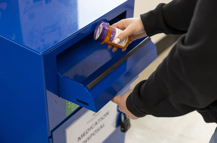 Person using a drop box